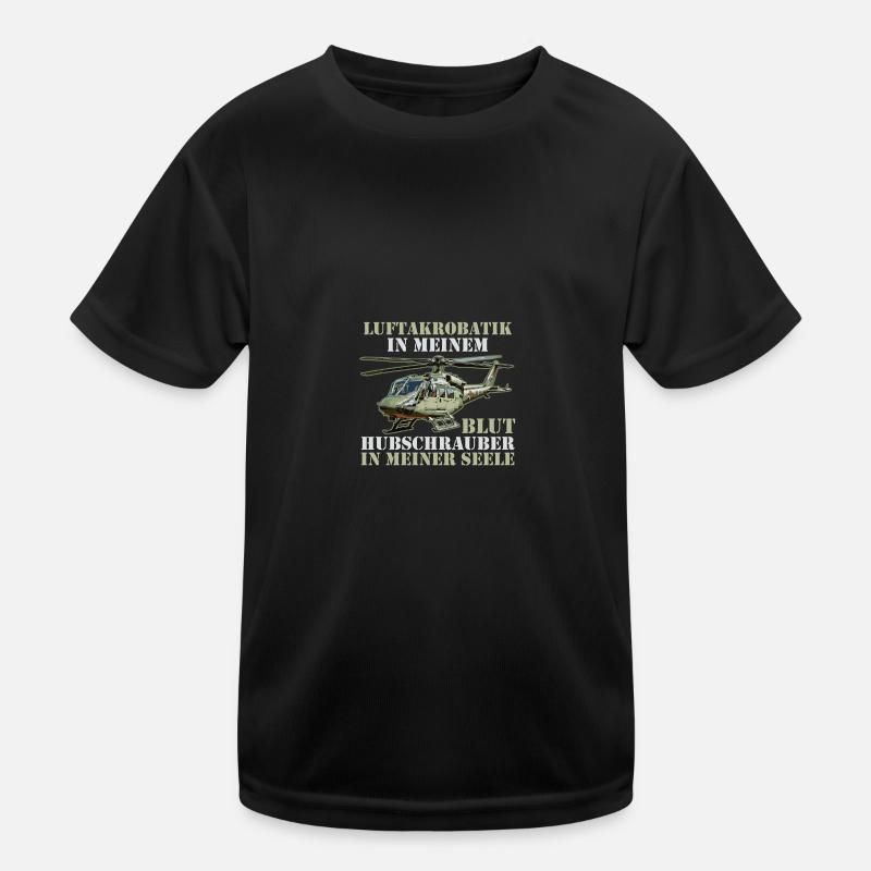 Pilot Helikopter Hubschrauber Kinder Funktions-T-Shirt