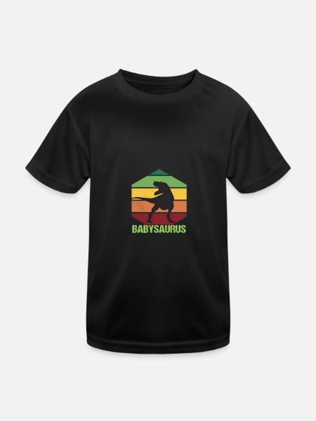 Babysaurus Dino Dinosaure - T-shirt sport Enfant - noir - Devant