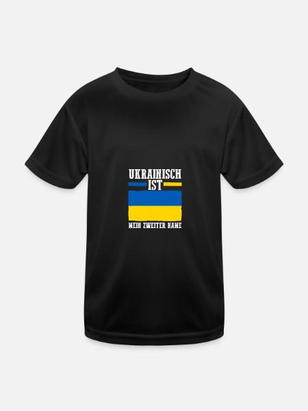 Ucraini Ucraina - Maglietta sportiva per bambini - nero