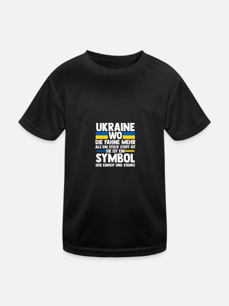Ukrainer Ukraine - Kinder Funktions-T-Shirt - Schwarz - Vorne