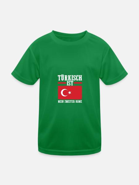 Turks Turkish Turkey - Kids Functional T-Shirt - kelly green - Front