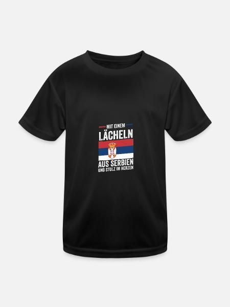 Serbe Serbe Serbie - T-shirt sport Enfant - noir - Devant