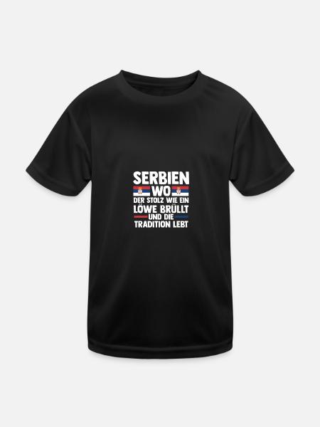 Serbe Serbe Serbie - T-shirt sport Enfant - noir - Devant