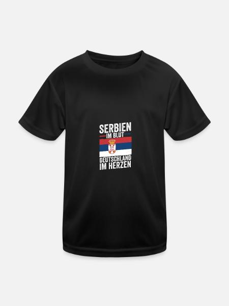 Serbe Serbe Allemagne Serbie - T-shirt sport Enfant - noir - Devant