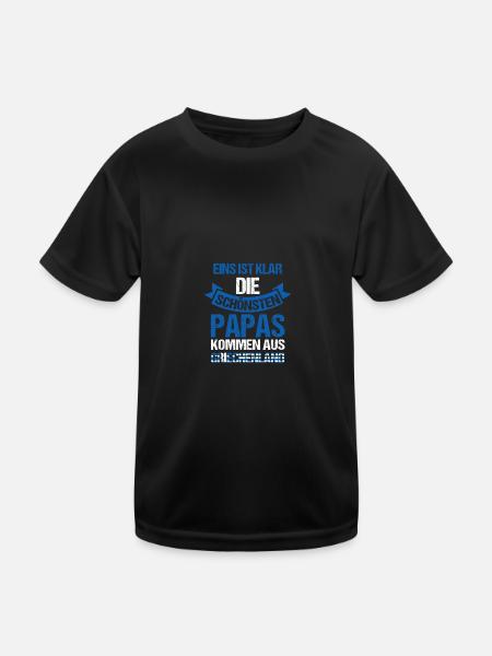Greek Dad Father Father's Day Greece - Kids Functional T-Shirt - black - Front