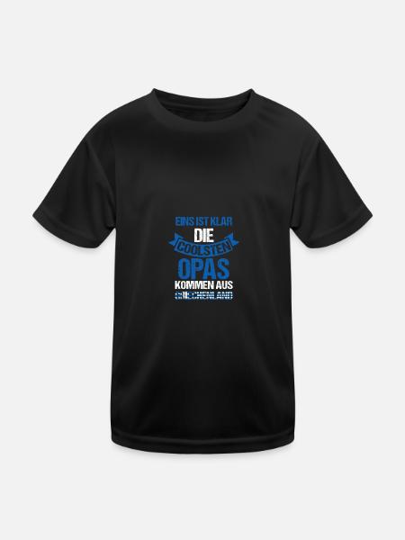 greek grandpa grandfather Greece - Kids Functional T-Shirt - black - Front