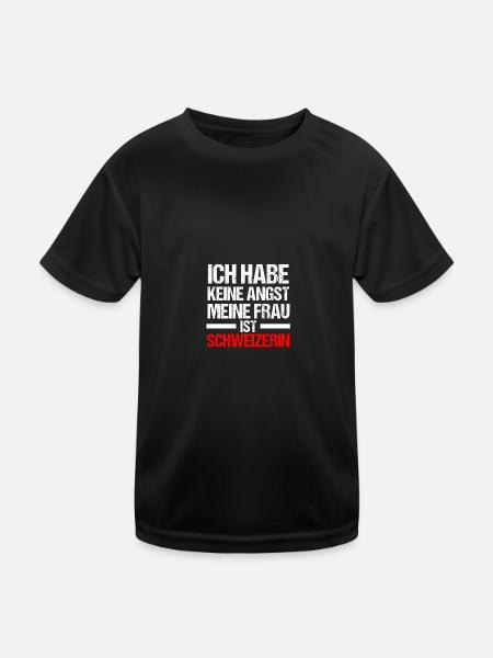 Suisse Suisse - T-shirt sport Enfant - noir - Devant