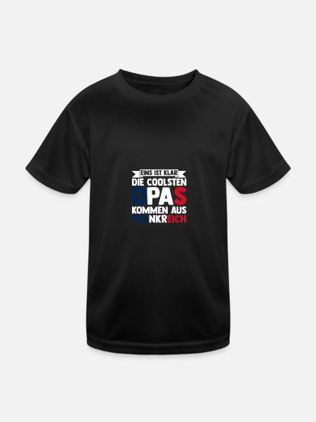 French French France - Kids Functional T-Shirt - black - Front
