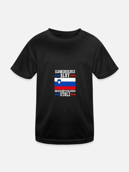 Slovenians Slovenia - Kids Functional T-Shirt - black - Front