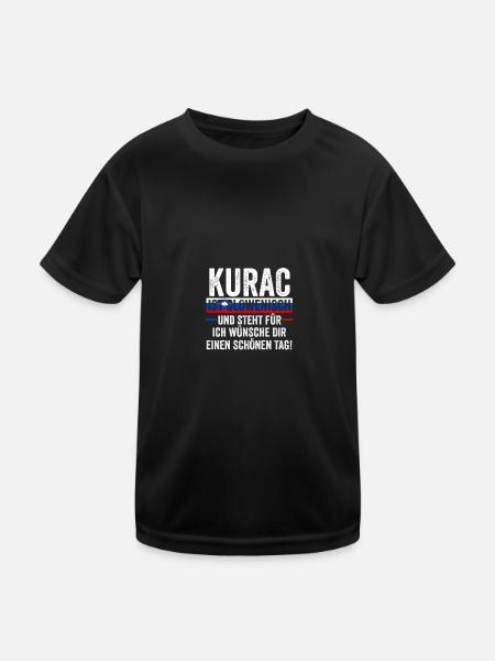 Slowenen Slowenien - Kinder Funktions-T-Shirt - Schwarz - Vorne
