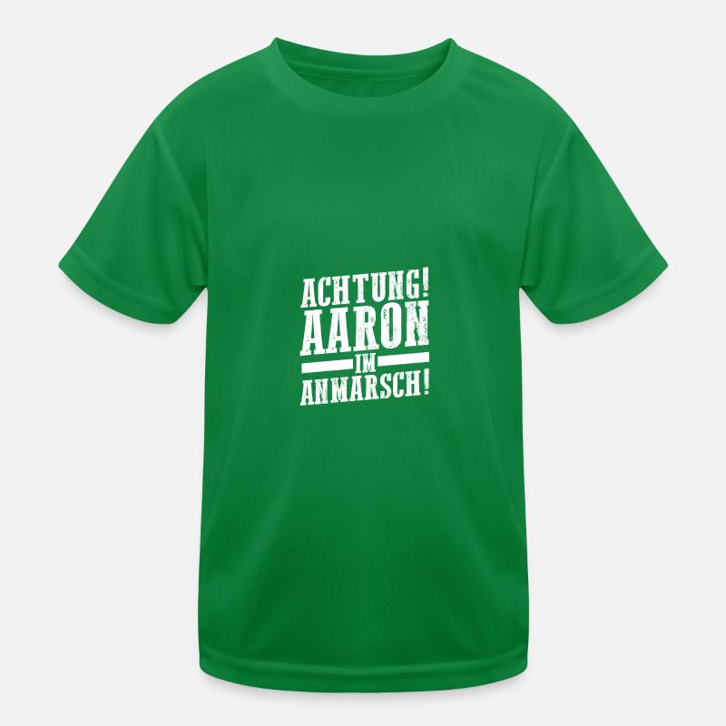 Vorname Aaron Kinder Funktions-T-Shirt