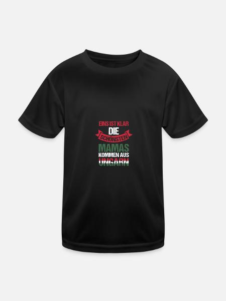 Magyar maman mère Hongrie - T-shirt sport Enfant - noir - Devant