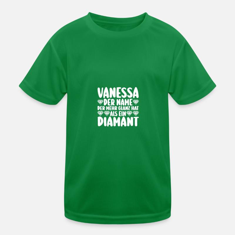 Vorname Vanessa Kinder Funktions-T-Shirt