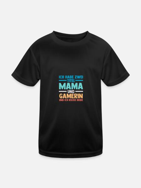 Mom Gamer Gamer Gaming Mom - Kids Functional T-Shirt - black - Front