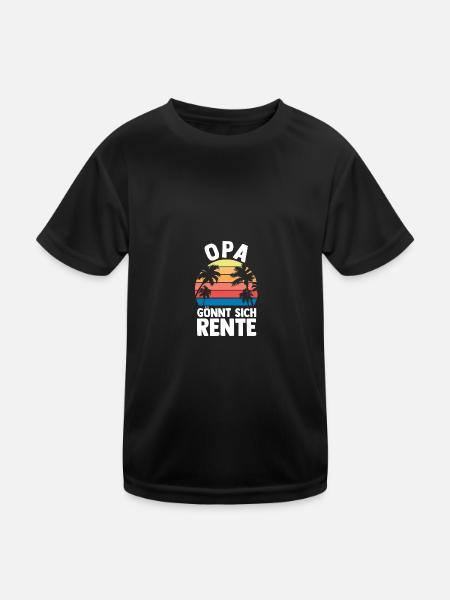 Vacation Vacationer Grandfather Grandpa - Kids Functional T-Shirt - black - Front