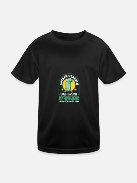 Jardinier Concombre Jardin fermier - T-shirt sport Enfant - noir - Devant