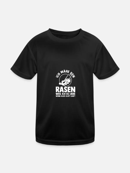 jardinier tondeuse à gazon agriculteur jardin - T-shirt sport Enfant - noir - Devant
