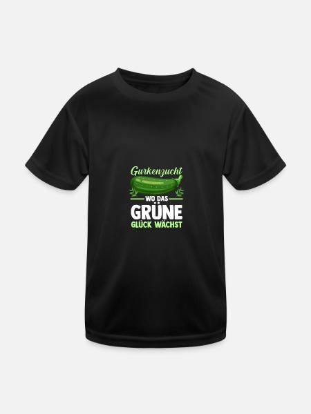 Jardinier Concombre Jardin fermier - T-shirt sport Enfant - noir - Devant
