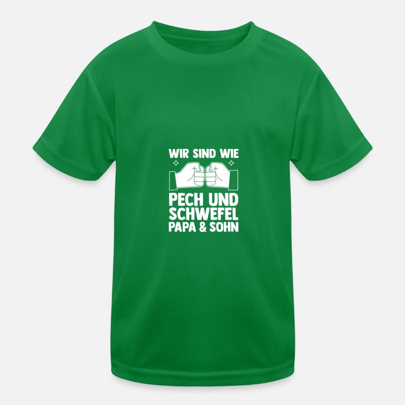 Papa Und Sohn Kinder Funktions-T-Shirt