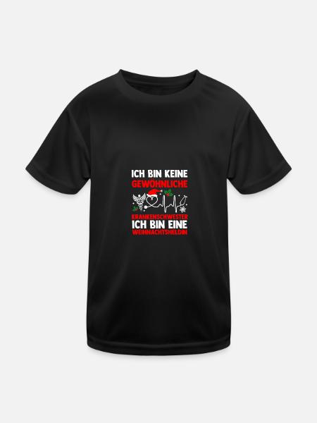 Infirmière de Noël du Père Noël - T-shirt sport Enfant - noir - Devant