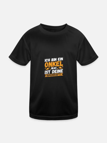 Oncle - T-shirt sport Enfant - noir - Devant