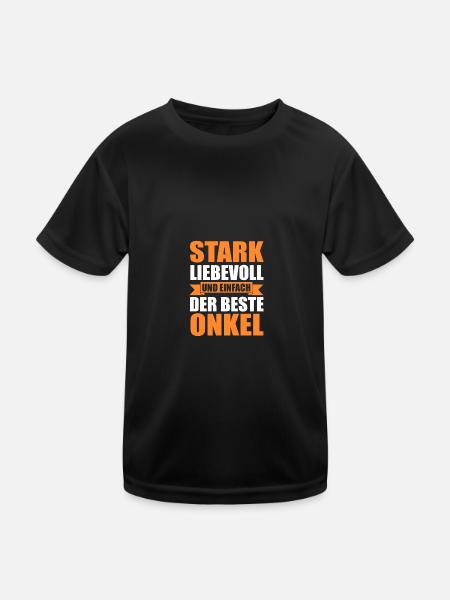 Oncle - T-shirt sport Enfant - noir - Devant