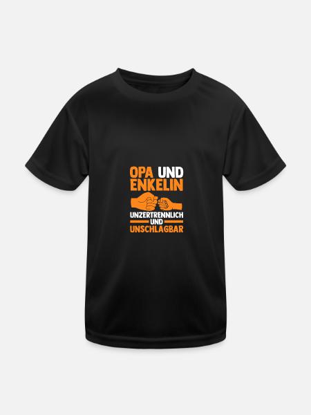 Grandpa and grandson - Kids Functional T-Shirt - black - Front