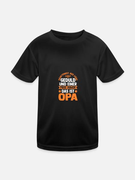 Großvater Uropa Urgroßvater Opa - Kinder Funktions-T-Shirt - Schwarz - Vorne