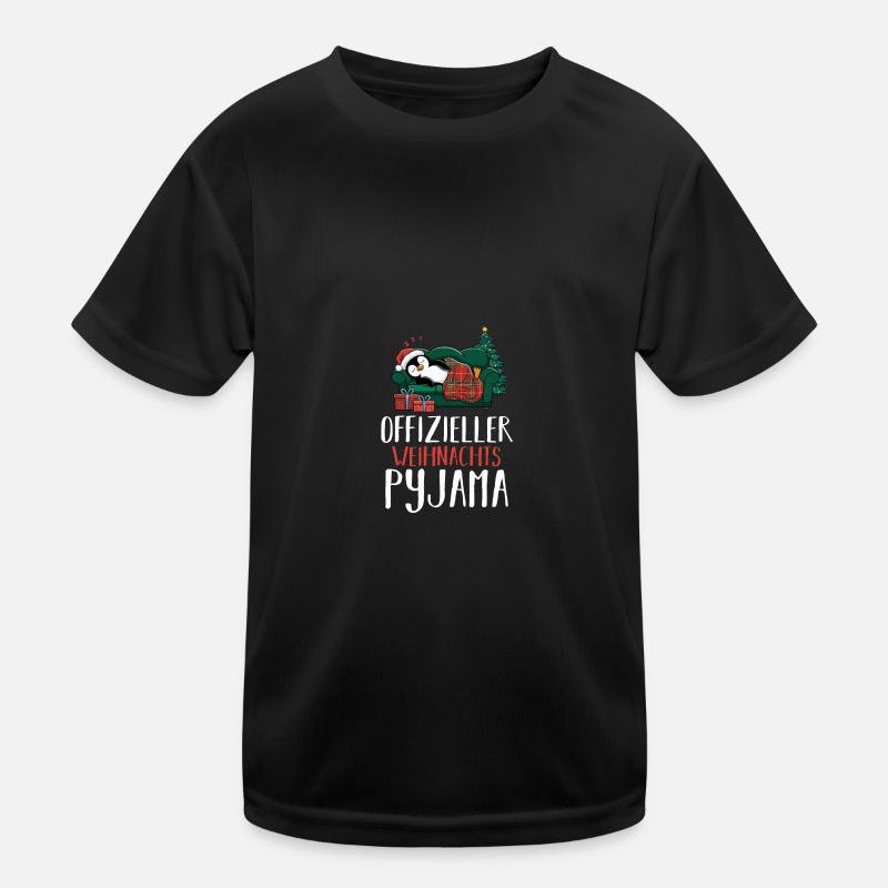 Offizielles Weihnachts Schlafshirt Pinguin Kinder Funktions-T-Shirt