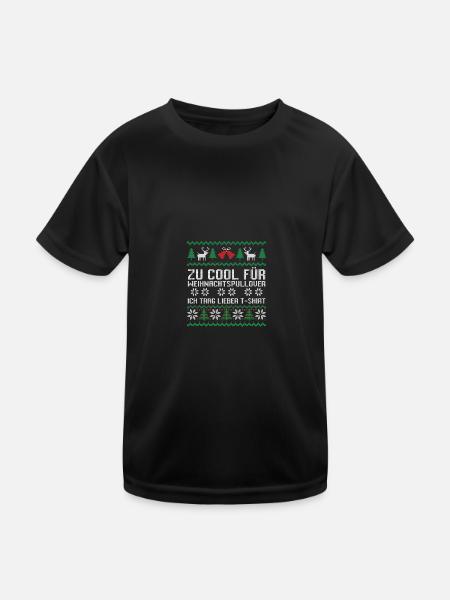 Santa Claus Christmas Ugly Christmas - Kids Functional T-Shirt - black - Front