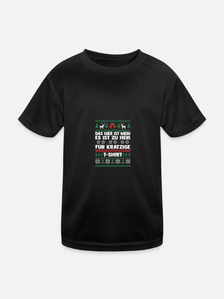 Santa Claus Christmas Ugly Christmas - Kids Functional T-Shirt - black - Front