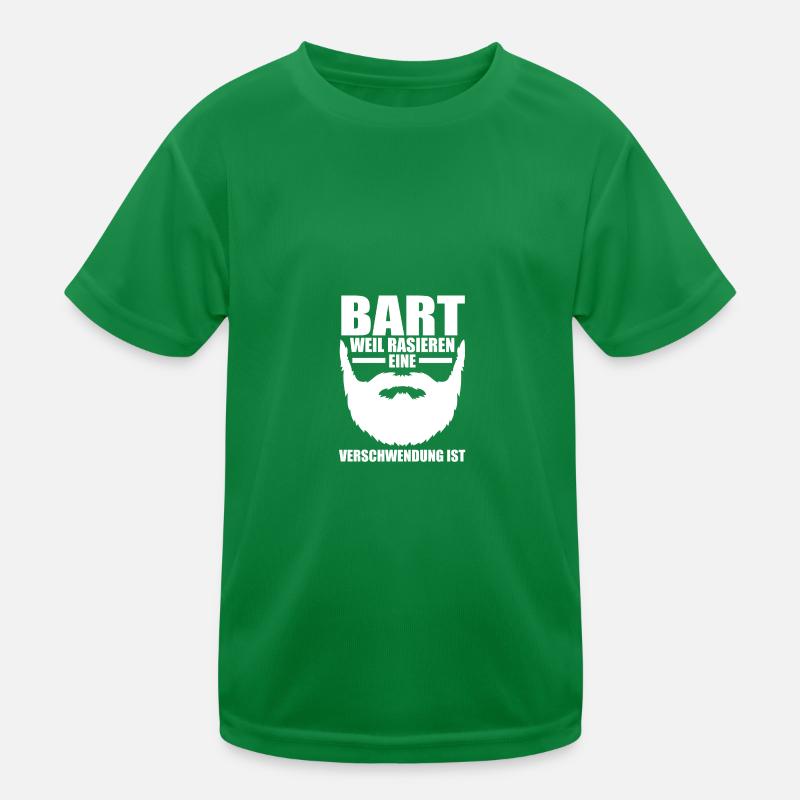 Bärtig Bartträger Bart Kinder Funktions-T-Shirt