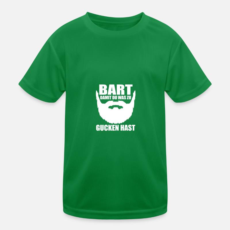 Bärtig Bartträger Bart Kinder Funktions-T-Shirt