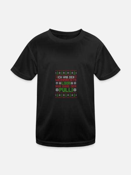Père Noël Noël laid Noël - T-shirt sport Enfant - noir - Devant