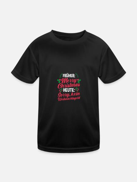 Santa Claus Inflation Christmas - Kids Functional T-Shirt - black - Front