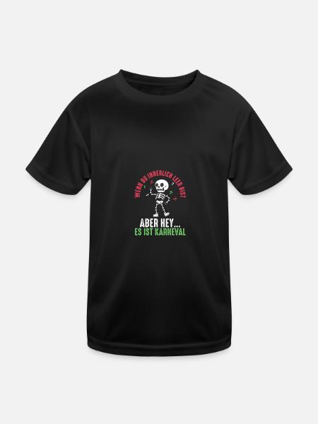 Costume de carnaval Carnaval - T-shirt sport Enfant - noir - Devant