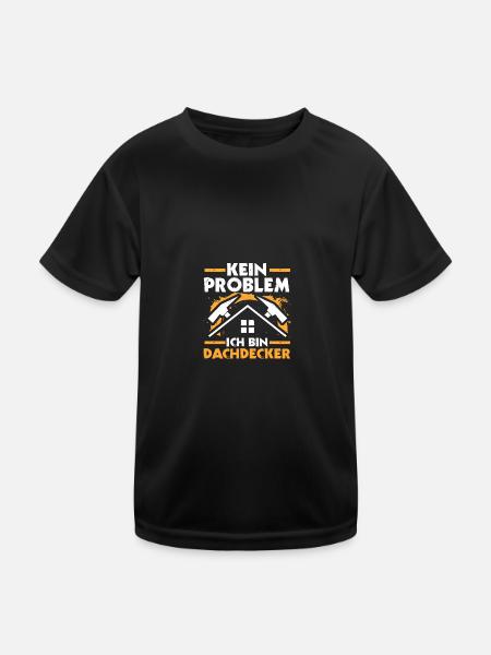 Master Roofer Roofer - Kids Functional T-Shirt - black - Front