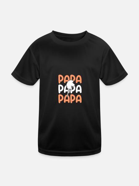 Hobby Horse Dad Father Hobby Horsing - Kids Functional T-Shirt - black - Front