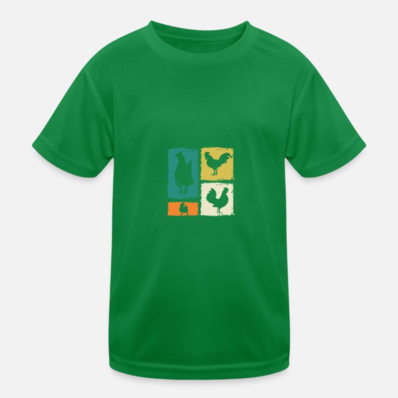 Hühner Hahn Kinder Funktions-T-Shirt