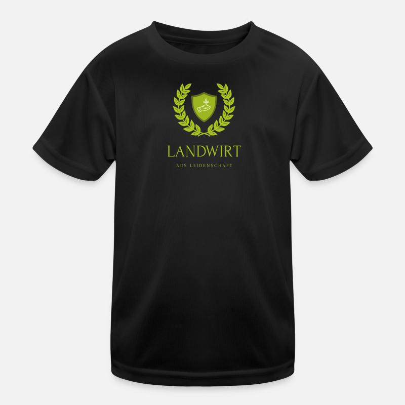 Farmer Shield Plant - Kids Functional T-Shirt - black