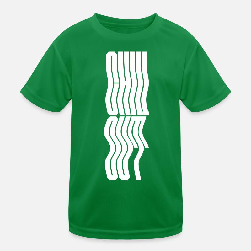 Chill Out welliges Typografie-Logodesign Kinder Funktions-T-Shirt