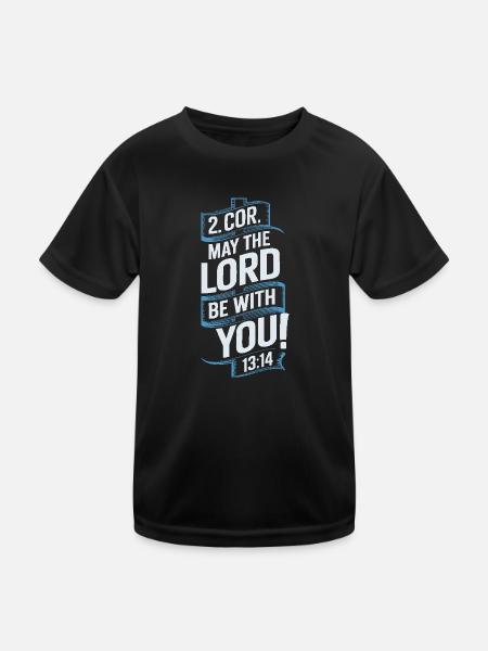 Que le Seigneur soit avec vous - T-shirt sport Enfant - noir - Devant