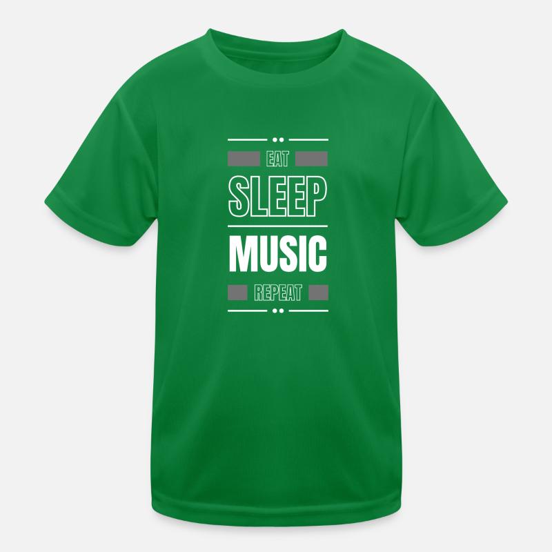 eat sleep music repeat gift idea saying Kids Functional T-Shirt