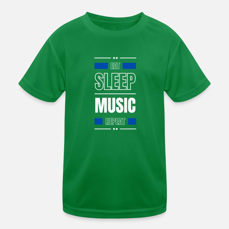 eat sleep music repeat gift idea saying Kids Functional T-Shirt
