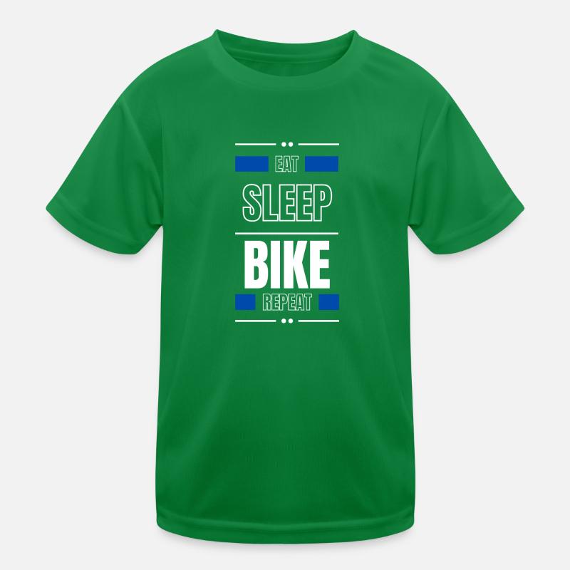 eat sleep bike repeat geschenk idee spruch rad Kinder Funktions-T-Shirt