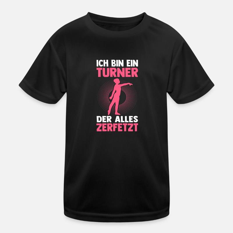 Turnen Mädchen Gymnastik Geschenk Kinder Funktions-T-Shirt