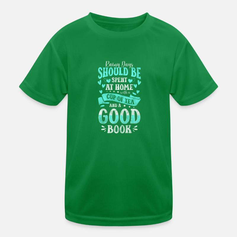 Tea Time Out Drinking Green Tea Kids Functional T-Shirt