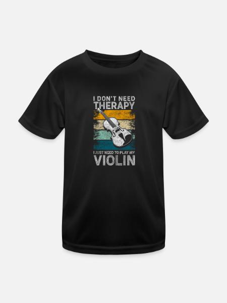 Violin player String instrument Music lessons - Kids Functional T-Shirt - black - Front