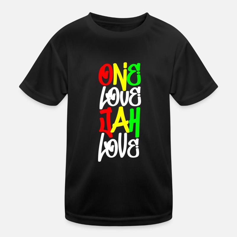 Rasta Love - Kids Functional T-Shirt - black