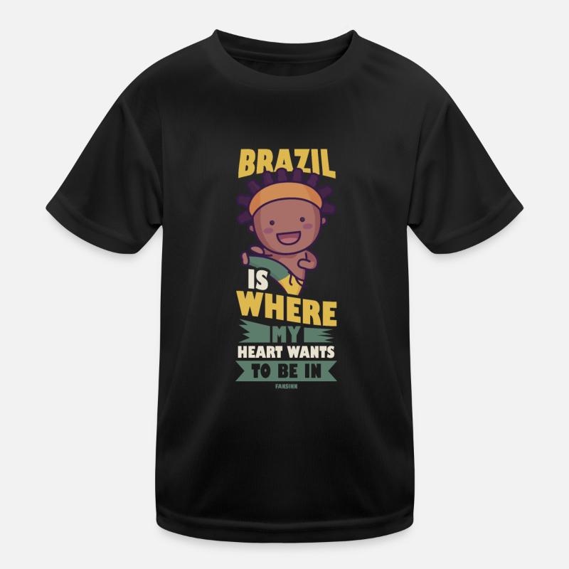 Brasilien Kinder Funktions-T-Shirt